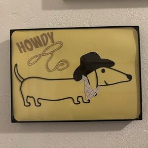 Howdy Dachshund Wall Art I made